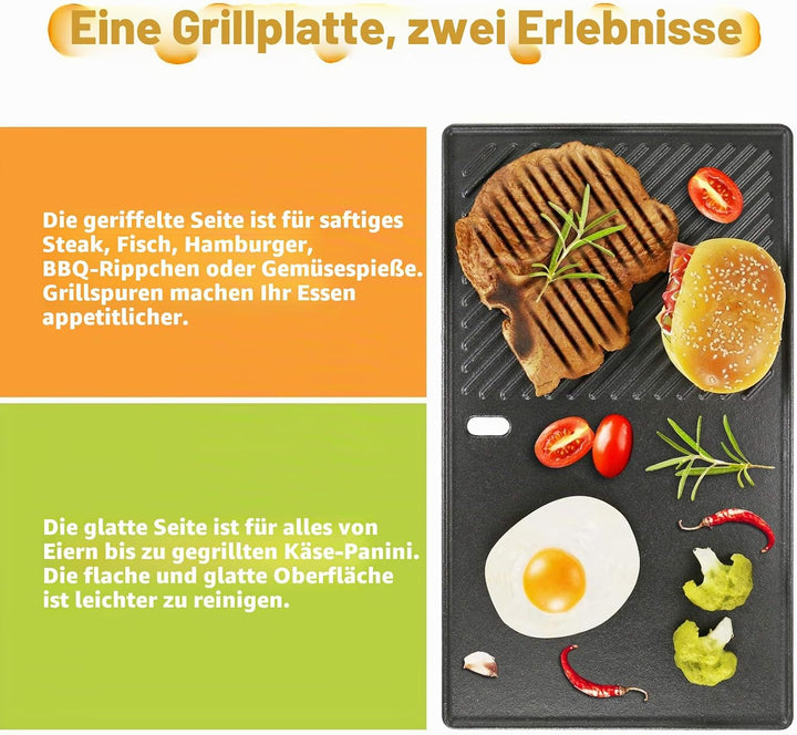 7637 Grillroste und Grillplatte für Weber Spirit I &amp; II 200 Serie - E210 E220 S210 S220 mit Frontste