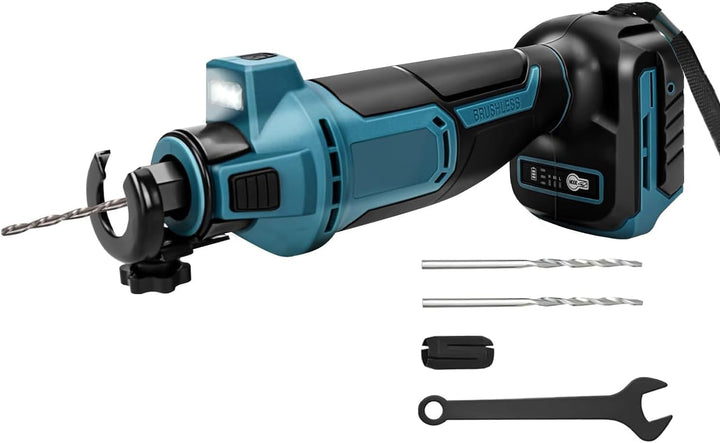 Akku Rotationsschneider Kompatibel mit Makita 18V Batterie, Trockenbau Ausschnittwerkzeug Kabellos S