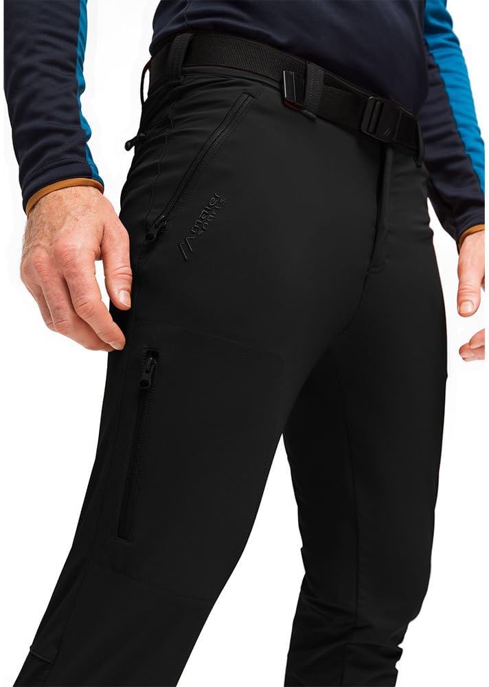 Maier Sports Herren Trekkinghose Naturno Slim 28 Schwarz, 28 Schwarz
