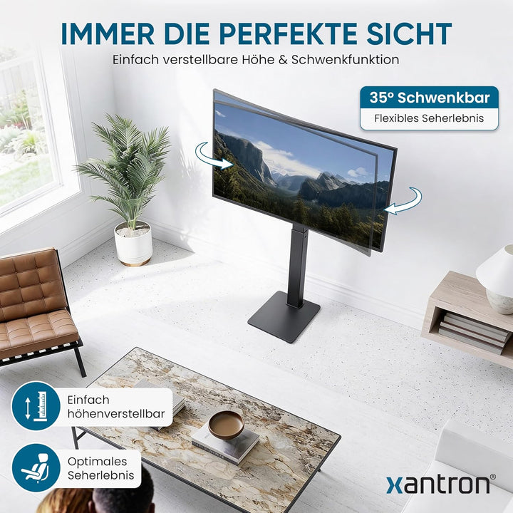 Xantron® Universal TV Ständer 37-75 Zoll/VESA 200x200-600x400 / Höhenverstellbarer, drehbarer TV Sta