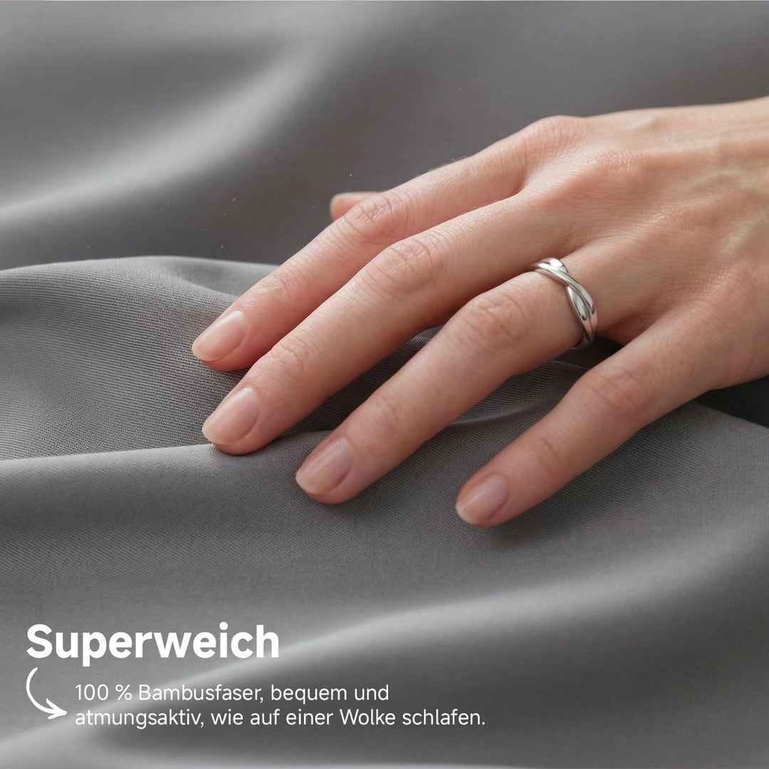 Simple&amp;Opulence Bambus Bettbezug Set, Seidiger und weicher Bettbezug Kühle Bettwäsche Perfekt für Ha