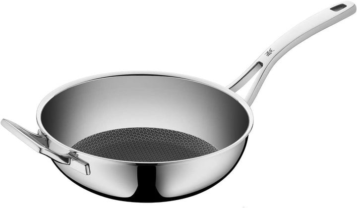 WMF Profi Resist Wokpfanne Induktion 28 cm, Wok Induktion, Mehrschichtmaterial beschichtet, Wabenstr
