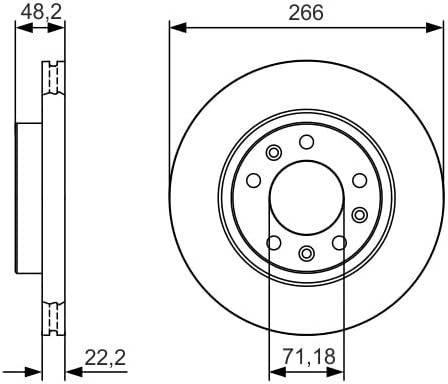 Bosch BD2173 Bremsscheiben - Vorderachse - ECE-R90 Zertifizierung - zwei Bremsscheiben pro Set