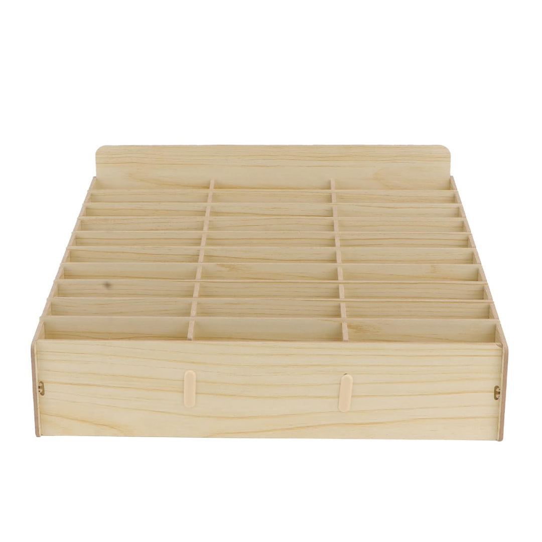 Operitacx Handy-Aufbewahrung für Schule, Handy, Gitter, Organizer, Holz, 30 Steckplätze, Handybox, K