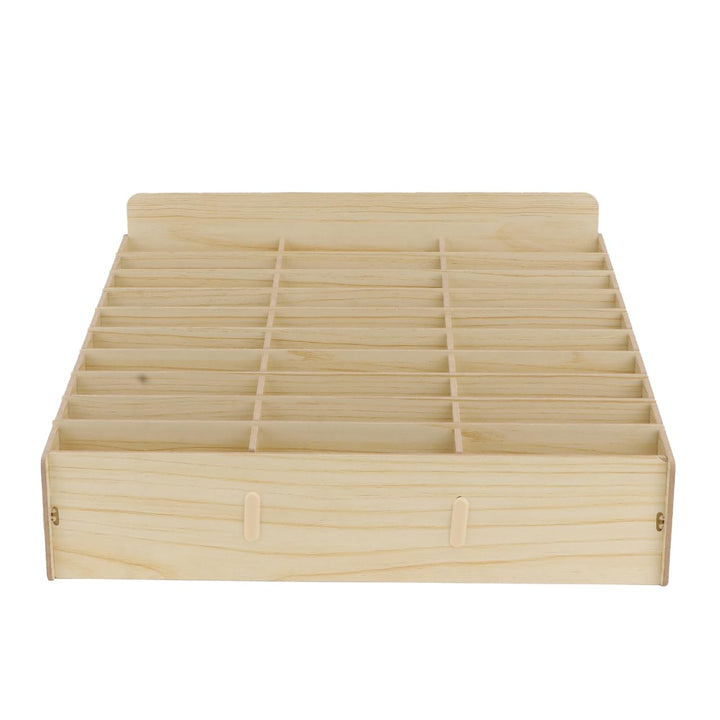 Operitacx Handy-Aufbewahrung für Schule, Handy, Gitter, Organizer, Holz, 30 Steckplätze, Handybox, K