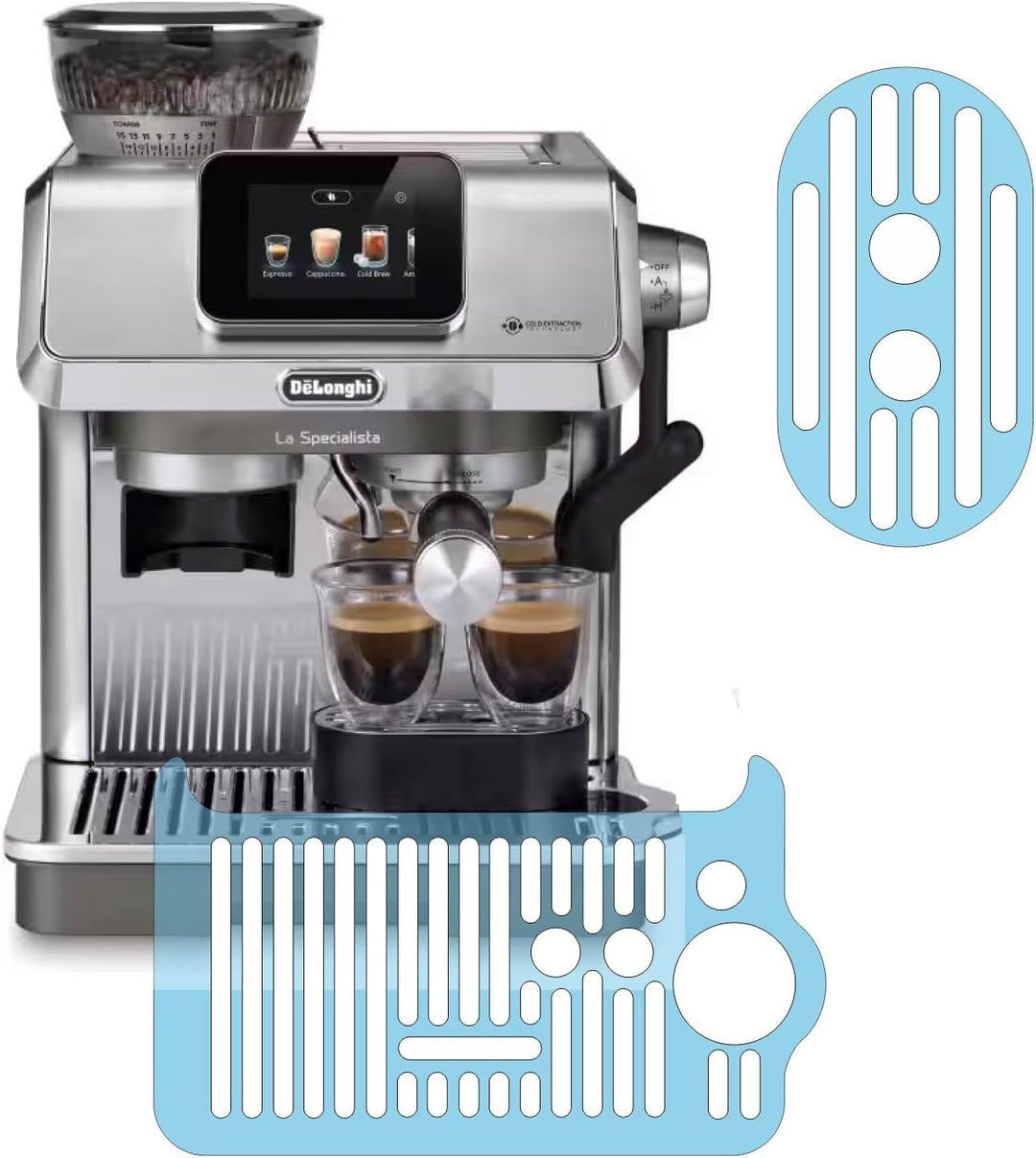 3 x Schutzfolie - Kratzschutz passend für DeLonghi Siebträgermaschine La Specialista Touch EC9455.M