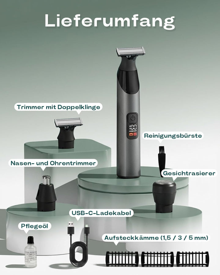 Intimrasierer Mann, All-in-One Bodygroomer & Körperrasierer Herren mit Magnet-Scherkopf & Beidseitig