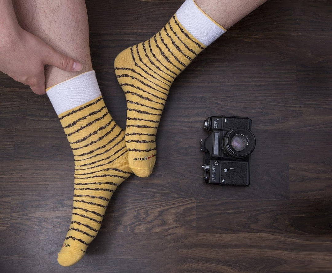 Rainbow Socks - Damen Herren - Sushi Socken Tamago Lachs 3x Maki - 5 Paar S Mehrfarbig, S Mehrfarbig