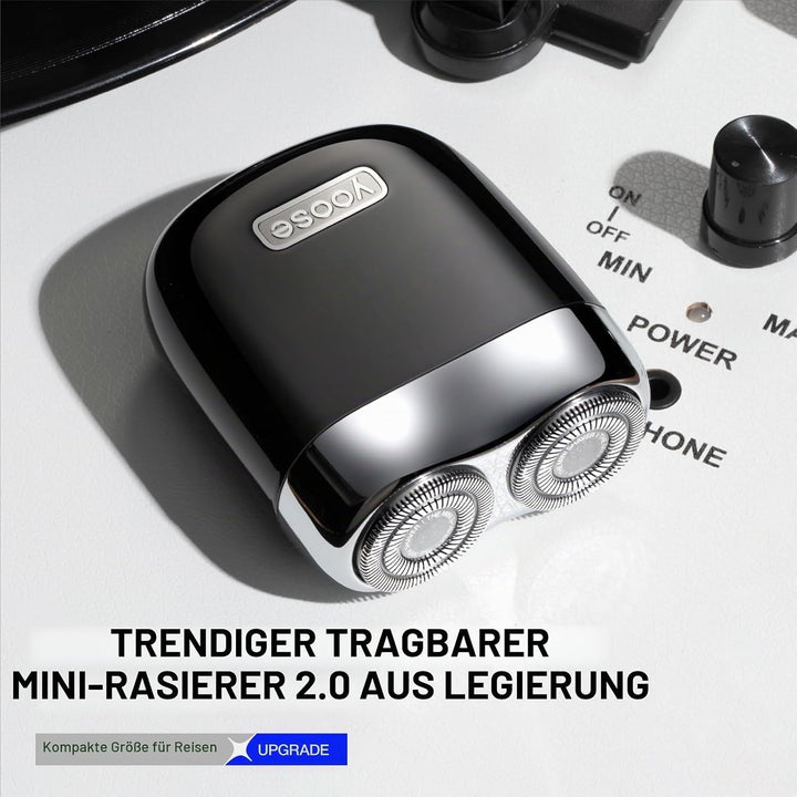 yoose MINI Rasierer Herren elektrisch, Elektrorasierer Herren aus Legierung, IPX7 wasserdicht elektr