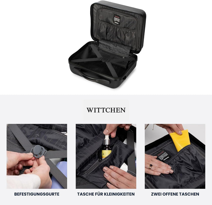 WITTCHEN Globe Line Kosmetikkoffer Reisekoffer Handgepäck Kabinenkoffer Hartschale aus ABS Zahlensch