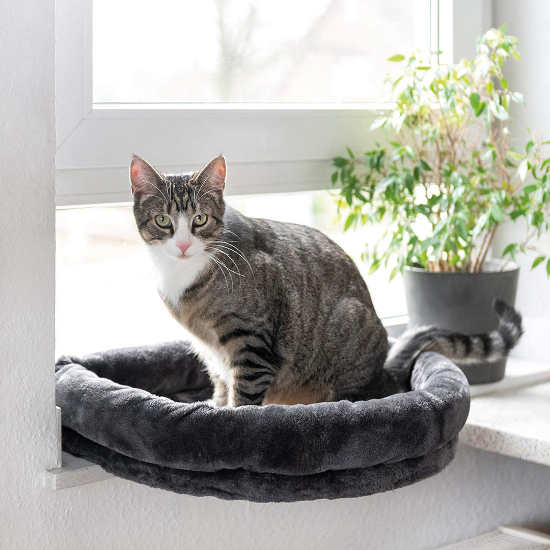 CanadianCat Company | LOVESEAT Katzen Fensterliege - Hängebett für Katzen mit weicher Polsterung für