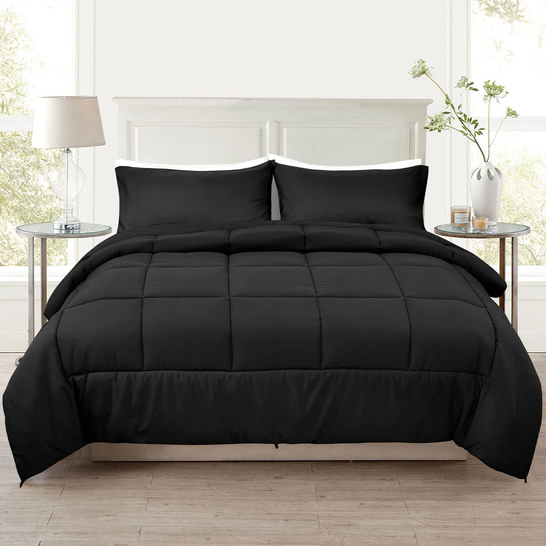 PHF Flauschige Bettdecke 200x200cm, Atmungsaktive Ganzjahresdecke 300GSM Füllung, Super Weich Steppd