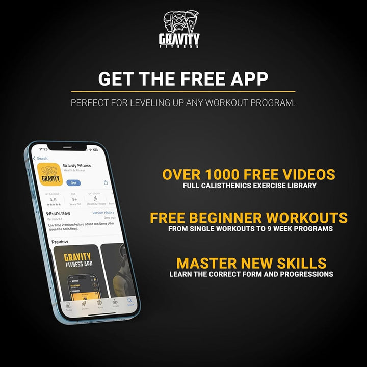 Gravity Fitness Parallettes Calisthenics Dip Barren mit Hybrid Holzgriffen – Stabil & Tragbar für Zu