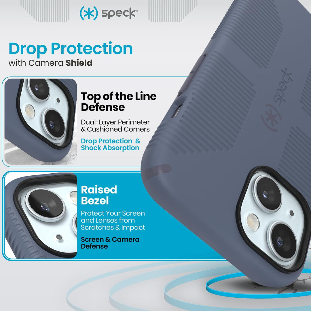 Speck iPhone 15 Hülle - Gebaut für MagSafe, Fallschutzgriff - für iPhone 15 iPhone 14 & iPhone 13 -