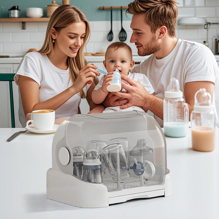 Grosse Babyflaschen Organizer, Babyflaschen Aufbewahrungsbox Mit Abnehmbarer Tropfschale Und Staubdi