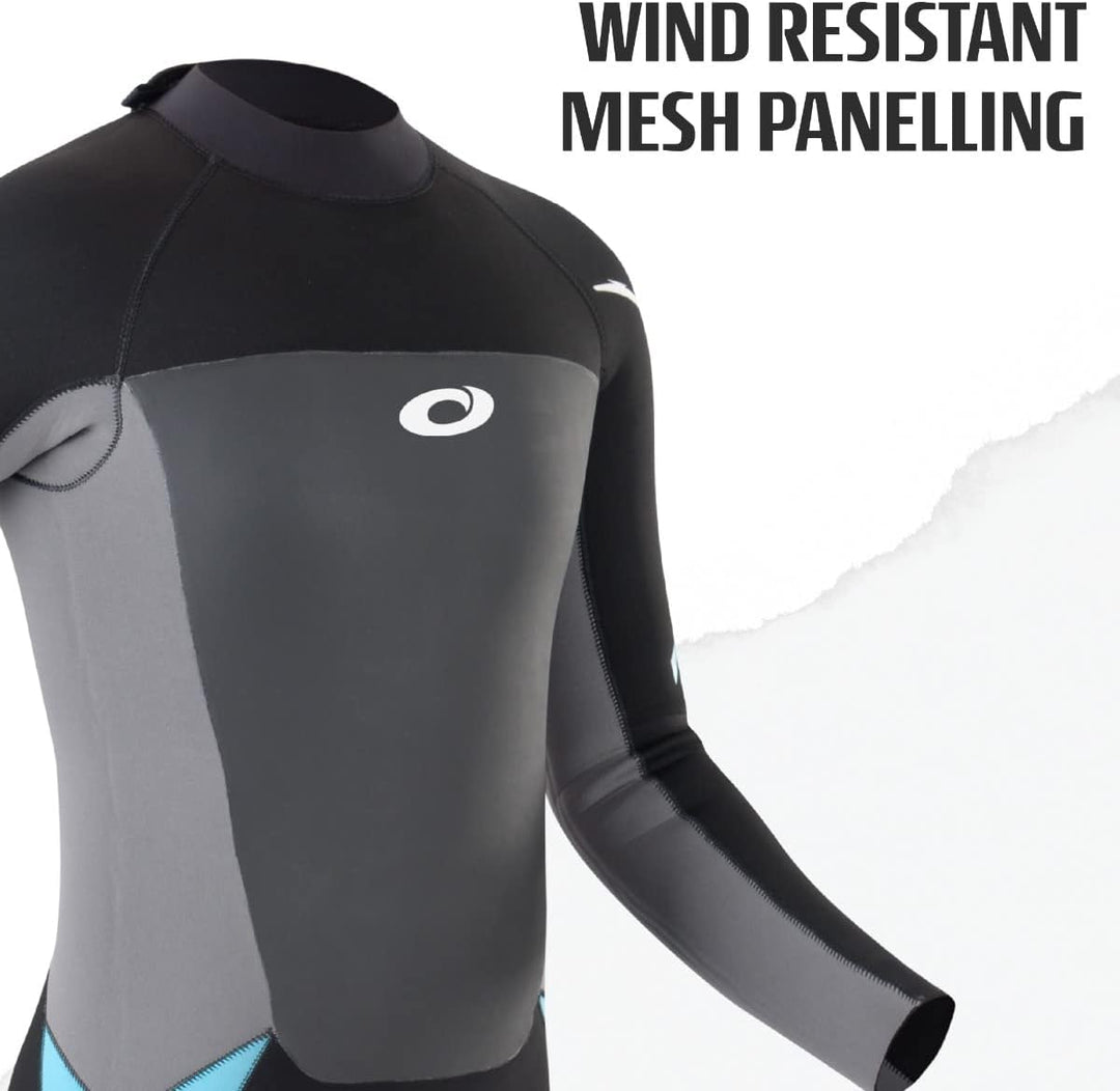 Osprey Damen Neoprenanzug 5 mm in voller Länge für den Winter, Neoprenanzug für Erwachsene, Surfen u