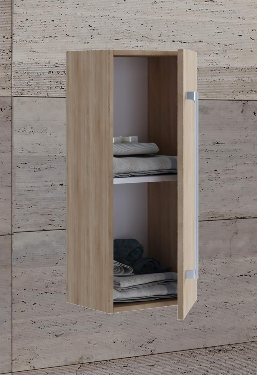 VCM Holz Badmöbel Wandregal Midischrank Badregal Badschrank Badezimmer Badinos D Sonoma-Eiche, Sonom