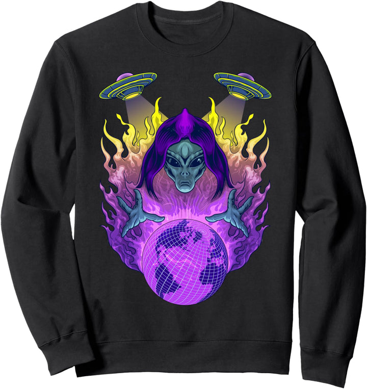 Aliens Rule the World Ufo - Sad Aesthetic Edgy Streetwear Sweatshirt