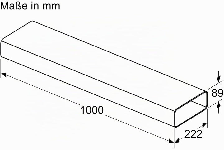 Bosch HEZ9VDSM2 Zubehör für Kochfelder mit Dunstabzug, Flachkanal gerade 100 cm, schwarz, Made in Ge
