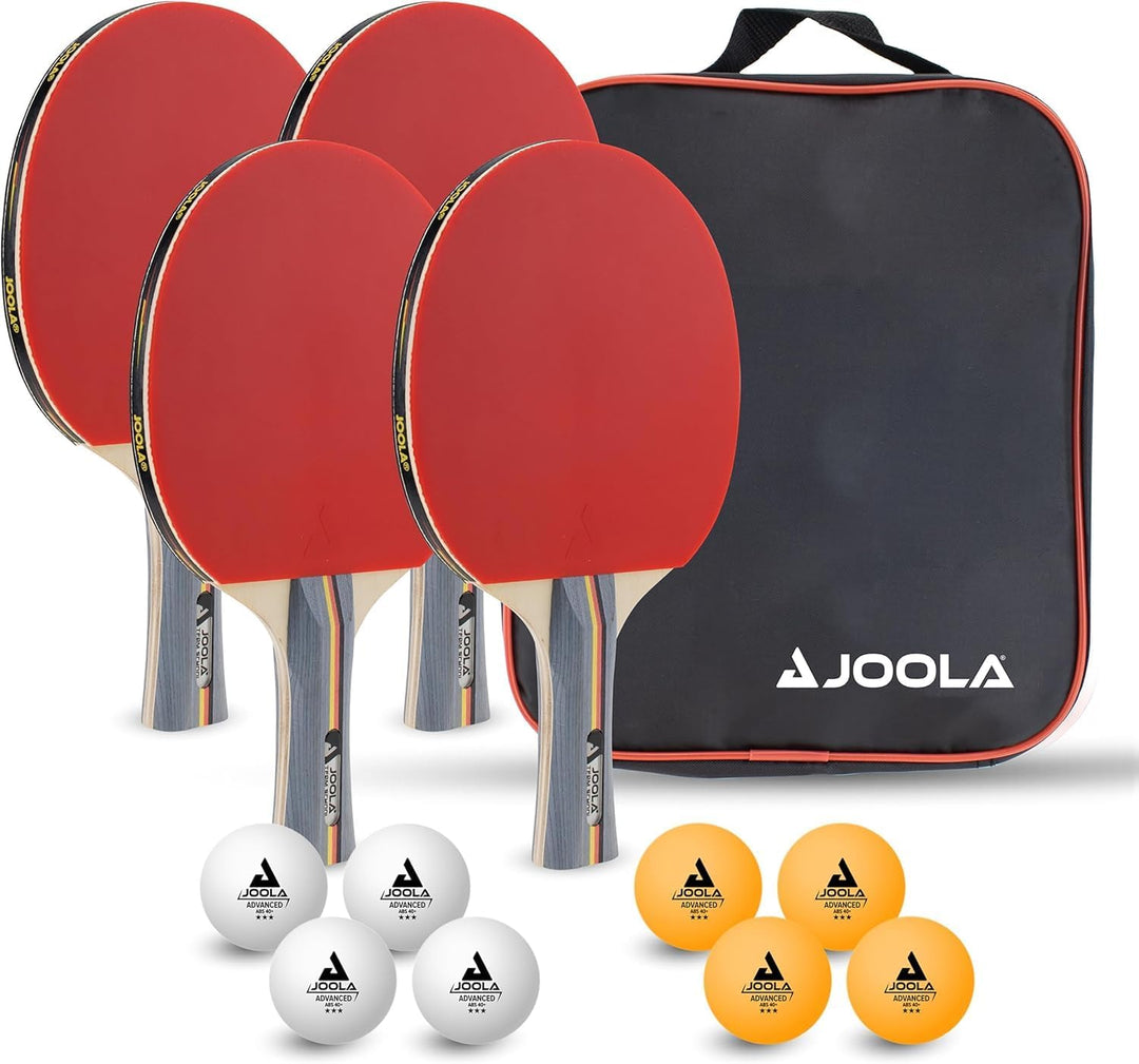 JOOLA Tischtennis-Set Team School Bundle mit Tischtennisnetz Mehrfarbig, Bundle mit Tischtennisnetz