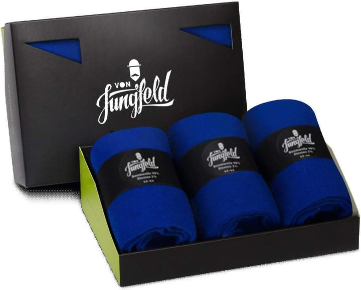 von Jungfeld - 3er Set Classic Socken für Damen & Herren Gr. 39-46 - Hochwertige Socken aus Bio-Baum