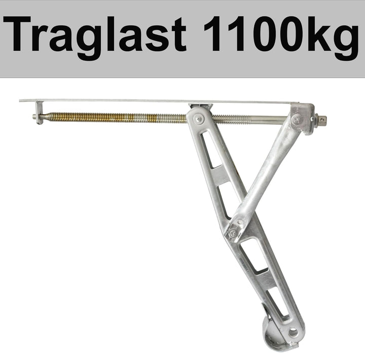 Ausdrehstütze Eckstütze aus Stahl Stützbein geeignet für Caravan Trailer PKW-Anhänger Abstützung Niv