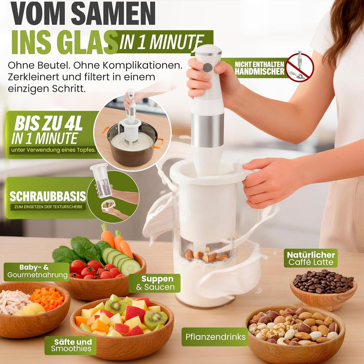 Vegan Milker Pflanzenmilchbereiter Maker – Pflanzenmilch Machine Mandelmilch, Sojamilch und Reis | 1