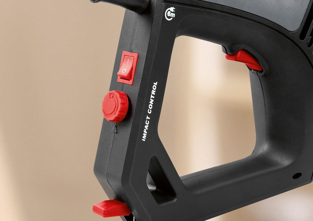 Skil 8200 AA Elektrotacker (mit Softgrip und Schlagkraftregulierung; Kapazität: 100 Klammern, 80 Näg