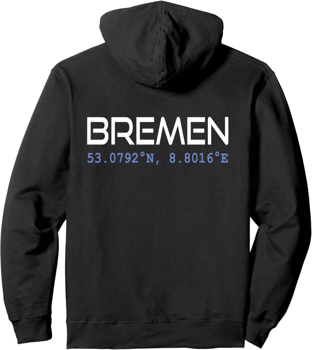 BREMEN GPS Koordinaten Städte BREMER Hansestadt HB Geschenk Pullover Hoodie