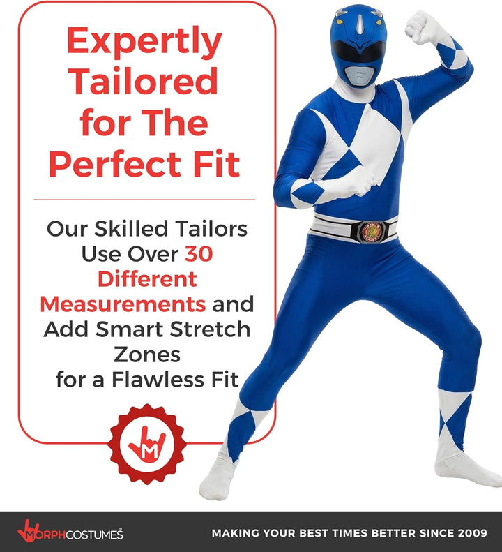 Morphsuits Power-Rangers Kostüm, Blau M