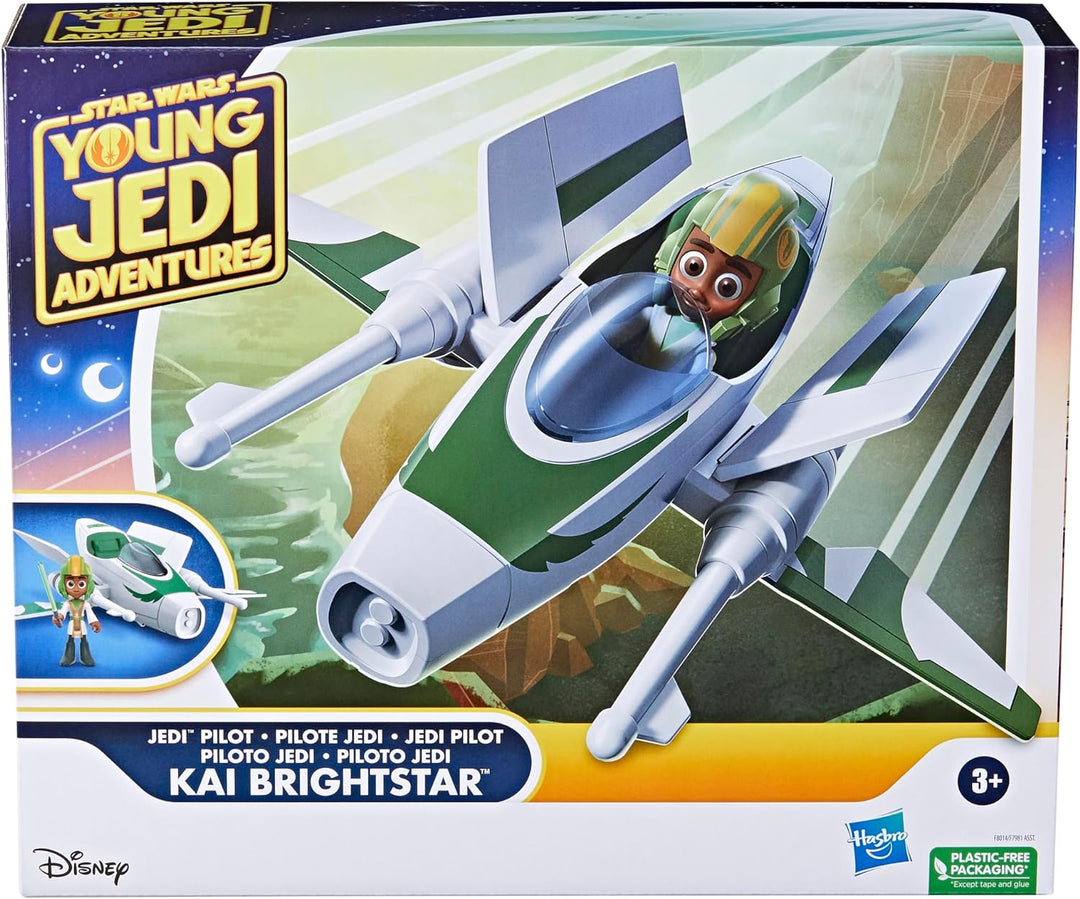 Star Wars F8014 EIGENSCHAFTSFAHRZEUG NORDOSTEN Kai Brightstar Jedi Fahrer, Figur mit Raumschiff, Ska