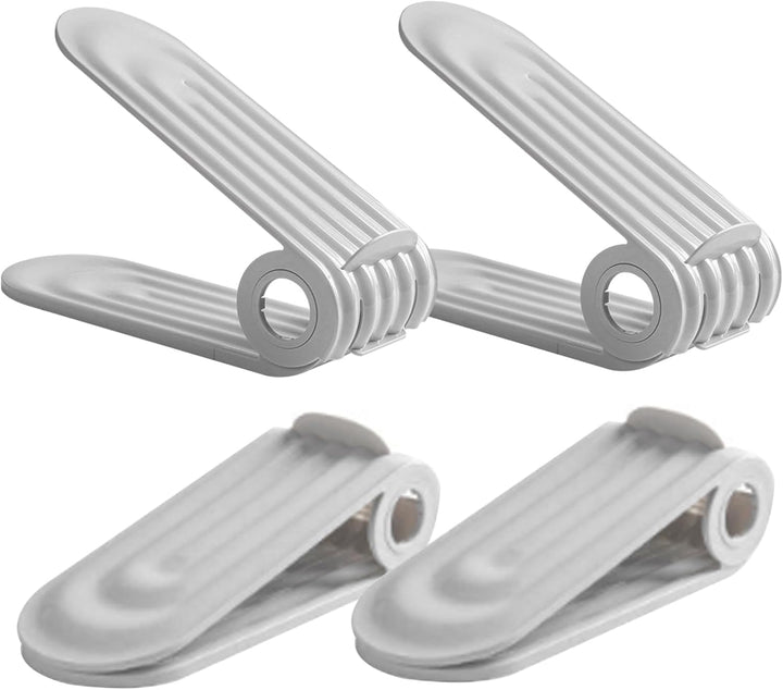 Schuhschlitz-Organizer, 4 Stück, verstellbarer Schuhstapler, 4 Ebenen, PP, platzsparend, zweilagige