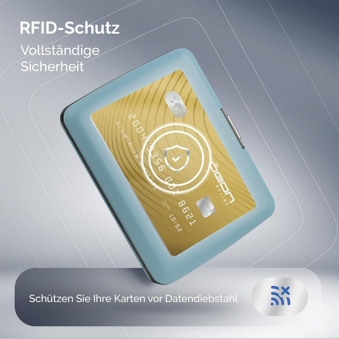 ÖGON -DESIGNS- V2 Smart Case Large - Aluminium Geldbörse - RFID Blockierung Kartenhalter - Kapazität