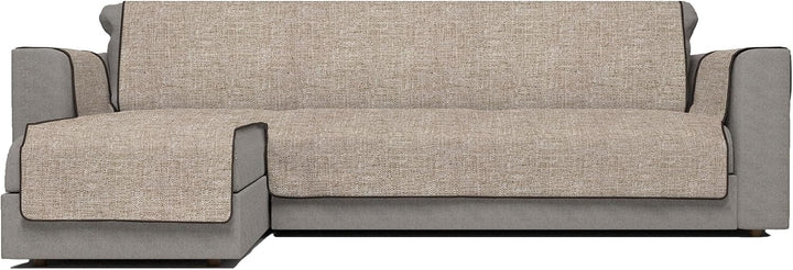 Komfort-Antigleiten-Sofa-Decke mit chaiselongue,240cm, Braun 240 cm Braun, 240 cm Braun