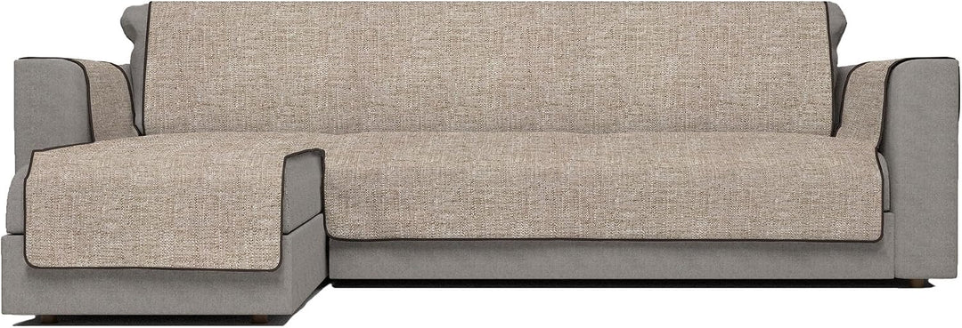 Komfort-Antigleiten-Sofa-Decke mit chaiselongue,290cm, Braun 290 cm Braun, 290 cm Braun