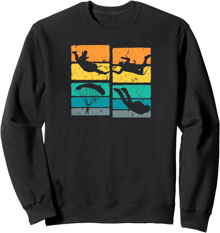 Vintage Fallschirmspringen Retro Skydiver Paragliding Sweatshirt