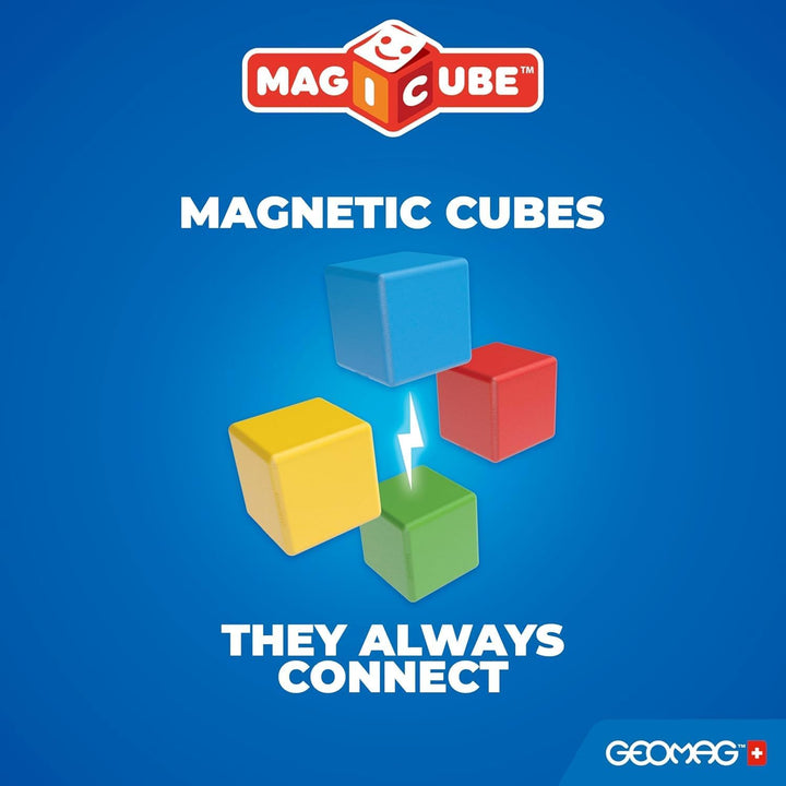 Geomag 128 - Magicube Free Building 27 Magnetwürfel für Konstruktionen, Baukasten Lernspielzeug 27 C