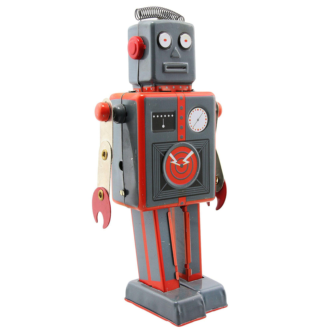 Superfreak Roboter - Mechanical Robot - grau - Blechroboter - Retro Blechspielzeug Modell 03, Modell