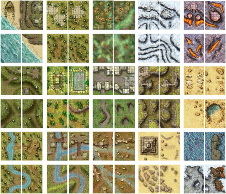 Loke BattlematsGiant Book of Battle Mats Wilds, Wrecks & Ruins