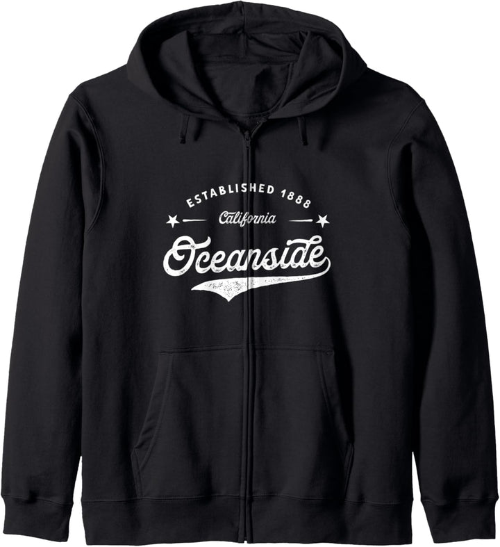 Casual Classic Retro Oceanside California 1888 USA Souvenir Kapuzenjacke