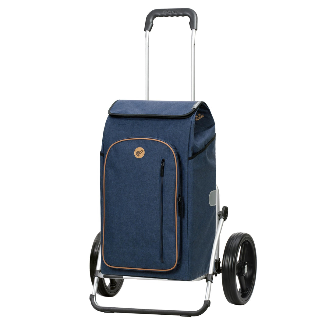Andersen Einkaufstrolley Royal XXL und 61 Liter Einkaufstasche Folke blau mit Kühlfach Einkaufswagen