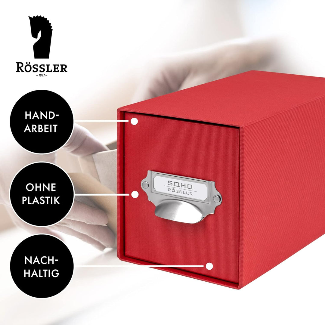 Rössler SOHO CD-Schubladenbox | Schubladen-Aufbewahrungsbox | Organizer mit Schublade | Storage Box