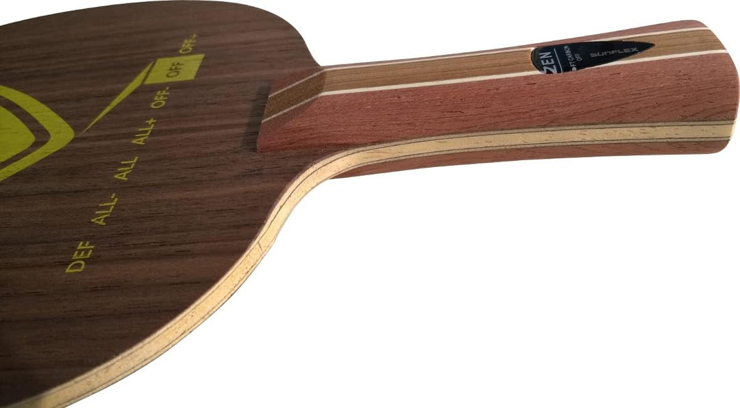 Sunflex Zen Soft Carbon Tischtennis-Holz | professionelles Offensiv Holz | 7 Furniere mit Carbon | v