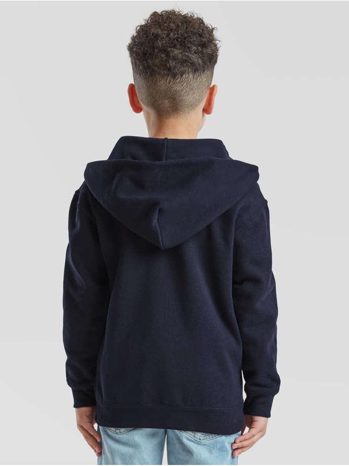 Fruit of The Loom Unisex - Kinder Sweatshirt Regular Fit 12071B 152 Blau (Dark Navy), 152 Blau (Dark