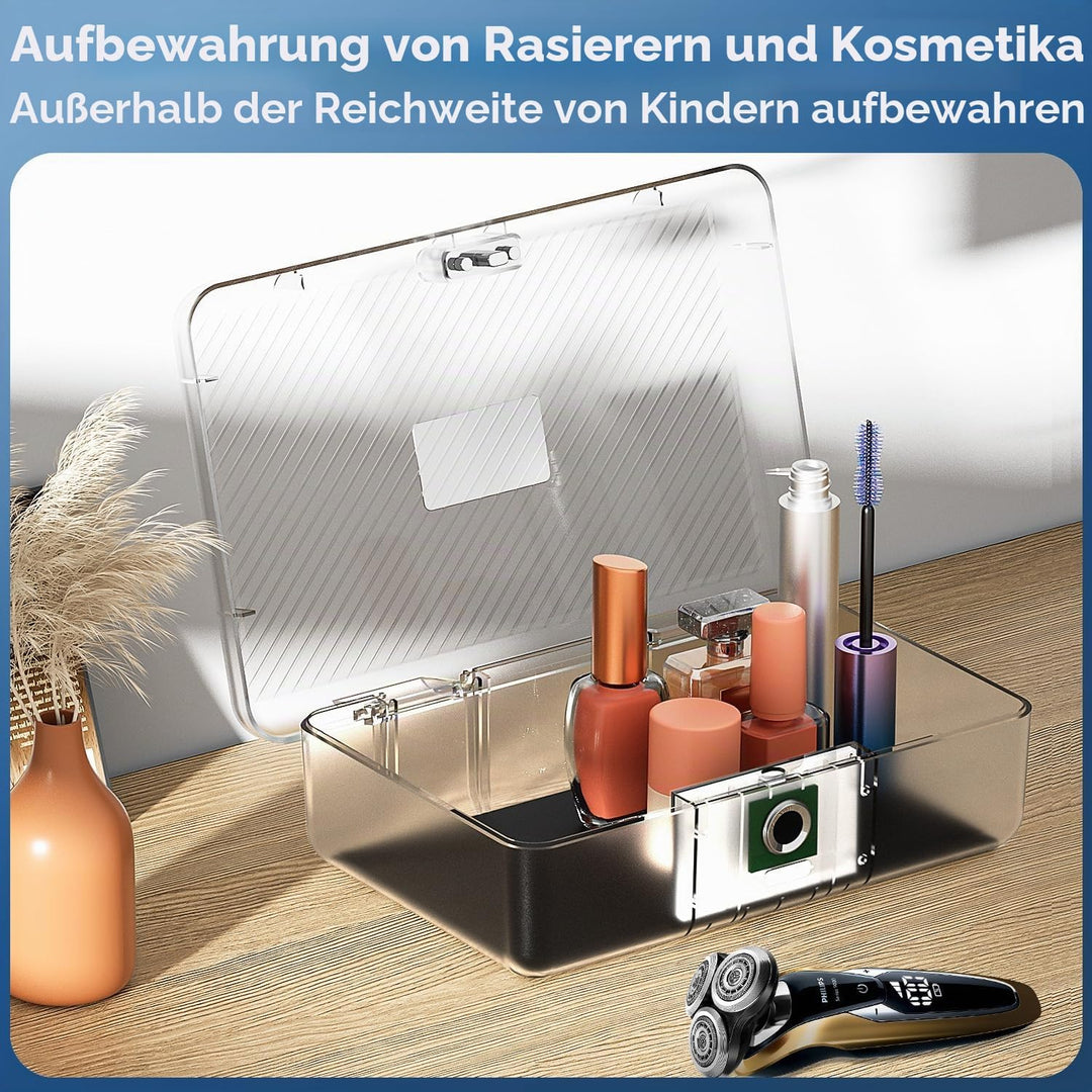 AICase Safe mit biometrischer Fingerabdruckerkennung für Reisen und Zuhause, Tragbare Sicherheitsbox