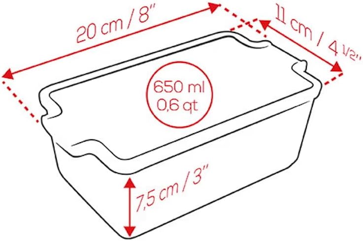 PEUGEOT - Terrine aus Keramik mit Presse - 20 cm x 11 cm x 7,5 cm - Inhalt: 0,65 L - 10 Jahre Garant