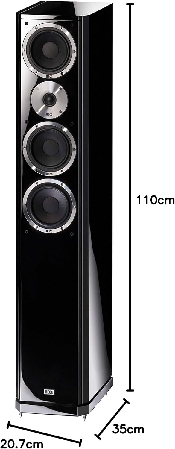 Heco 1347061 Aleva GT 602 Standlautsprecher Stück (180/320 Watt) Piano schwarz