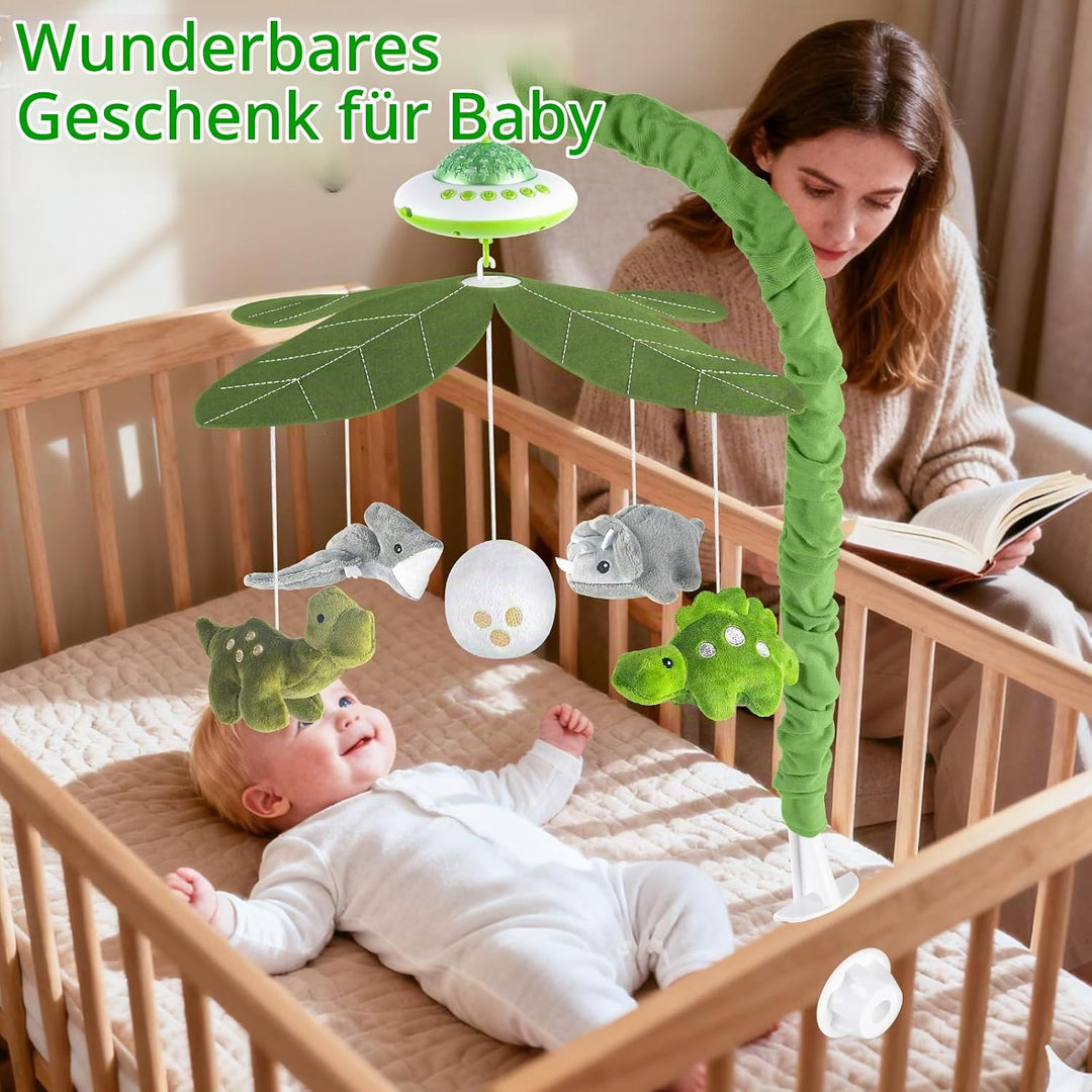 VZO Baby Mobile Babybett, Mobile Baby mit Musik und Projektion, Mobile Wickeltisch Baby Mobiles für