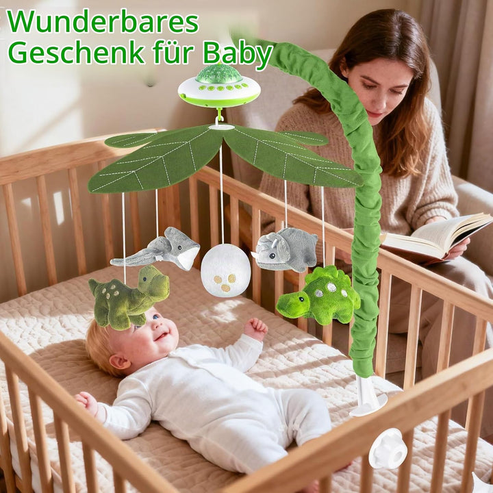 VZO Baby Mobile Babybett, Mobile Baby mit Musik und Projektion, Mobile Wickeltisch Baby Mobiles für