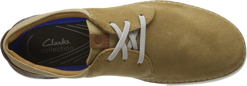 Clarks Herren Gereld Lace Sneaker 41.5 EU Dunkler Sand Wildleder, 41.5 EU Dunkler Sand Wildleder